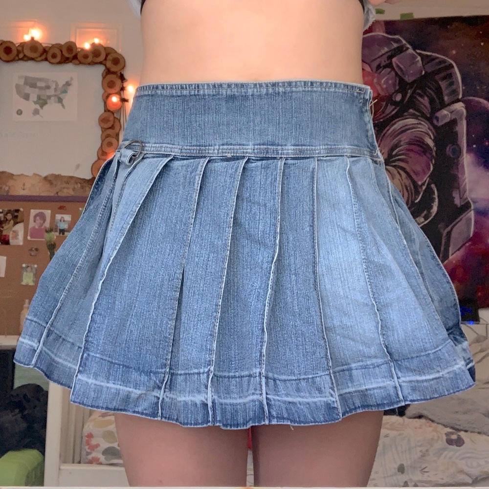 Tulip jeans | pleated jean skirt | kids size large